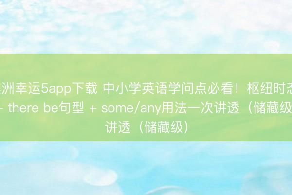 澳洲幸運5app下載 中小學英語學問點必看!樞紐時態 + there be句型 + some/any用法一次講透(儲藏級)